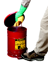 CAN SAFETY METAL 6 GALLON F/OILY WASTE RED - Cans
